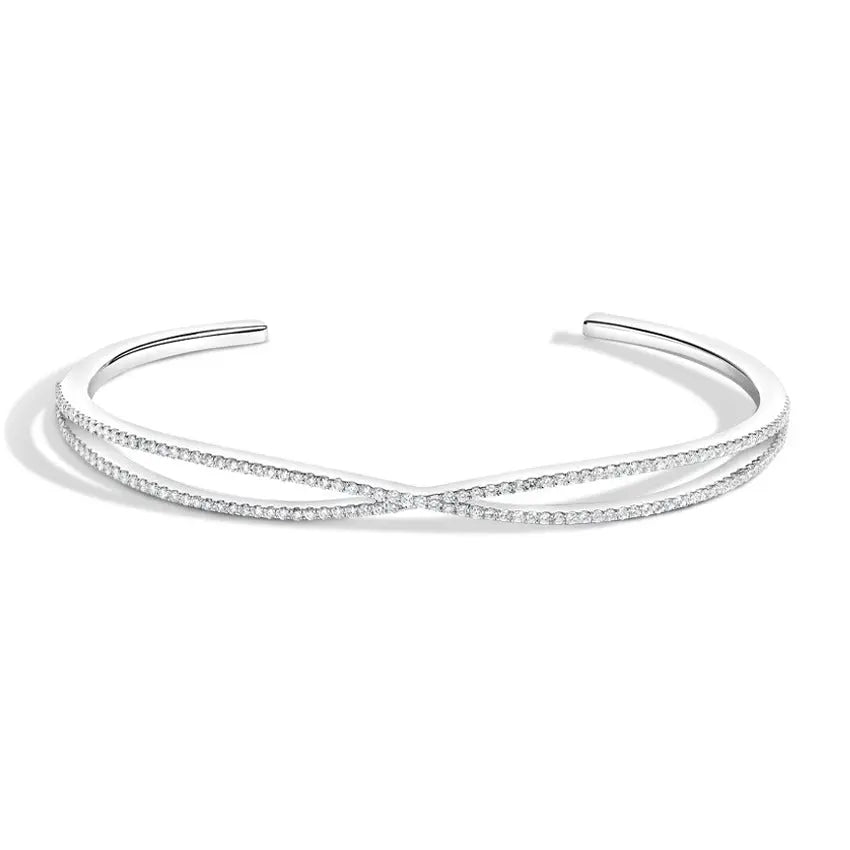 0.50CTW Unique Diamond Cuff Bracelet customdiamjewel