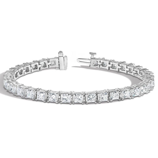 4.0CTW Princess Cut Diamond Tennis Bracelet  customdiamjewel   