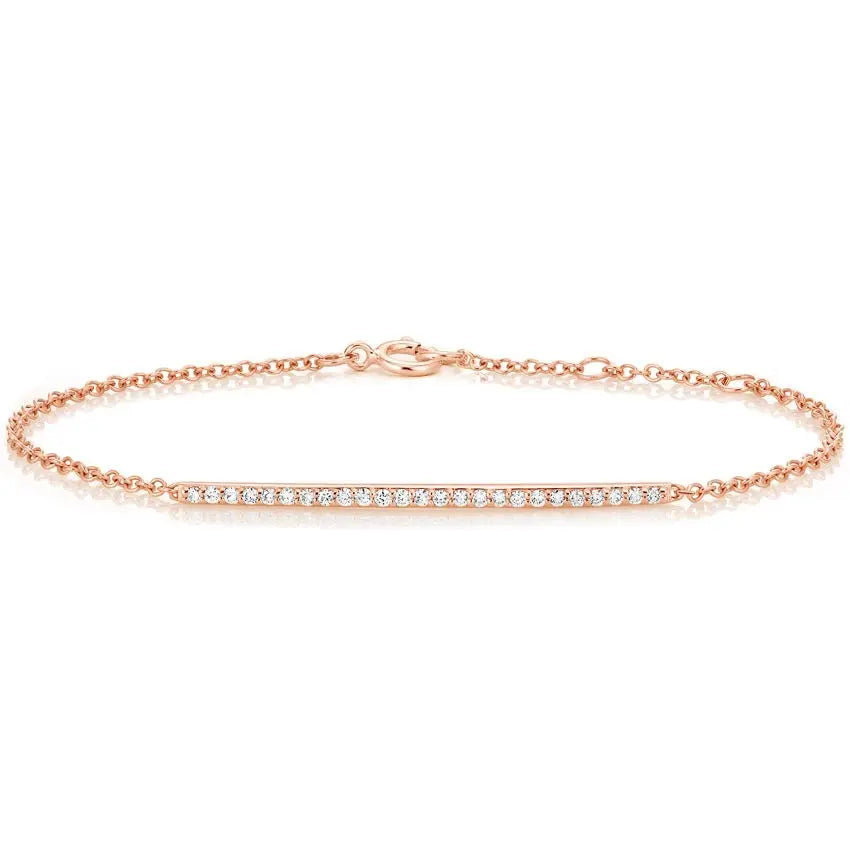 0.25 CTW Pave Diamond Bracelet customdiamjewel 10KT Rose Gold VVS-EF