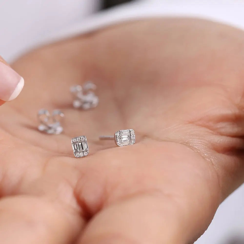 0.10CTW Minimal Dainty Diamond Earrings customdiamjewel