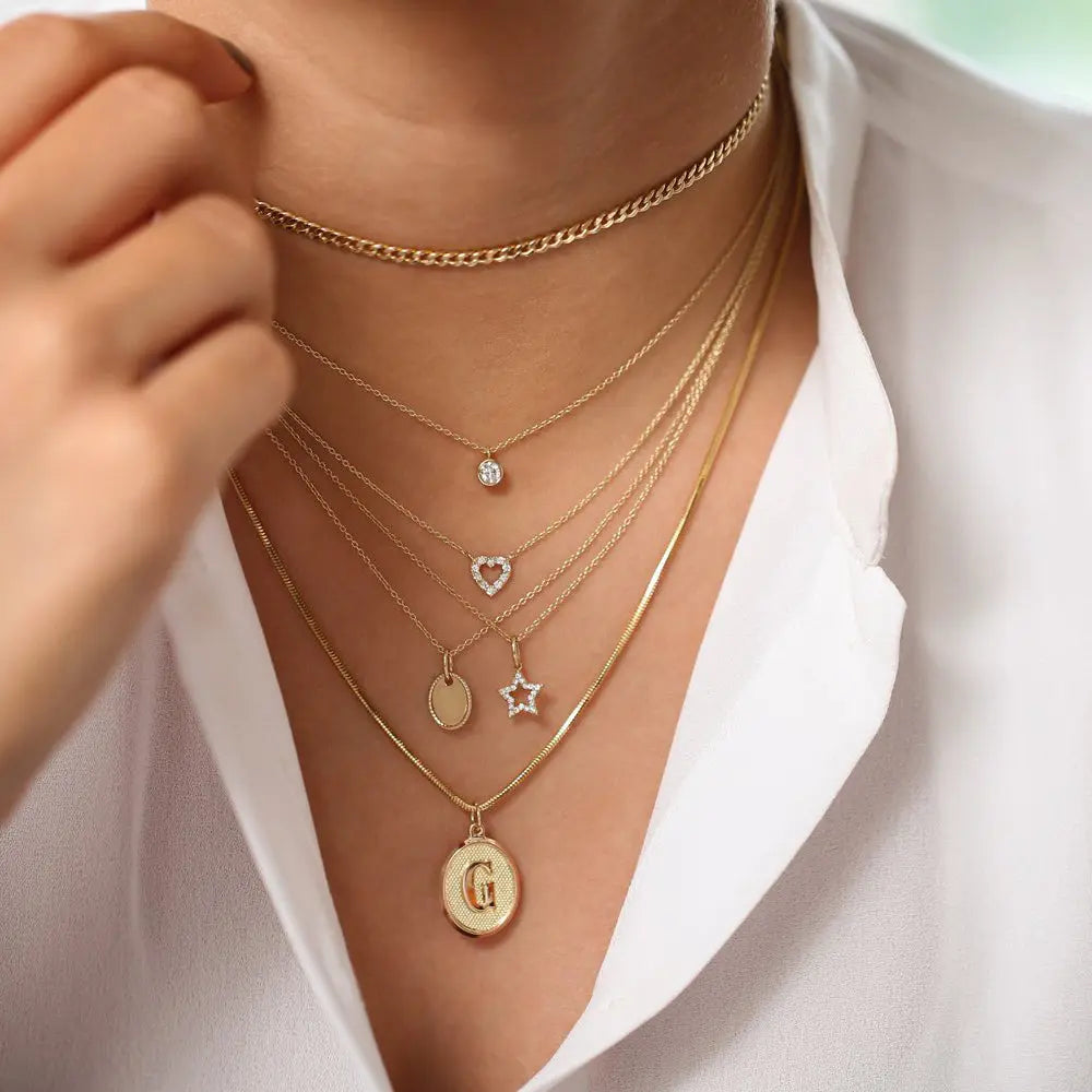 0.10CTW Mini Diamond Hear Necklace customdiamjewel