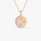 0.23CTW Diamond Moon and Crescent Necklace  customdiamjewel 10KT Rose Gold VVS-EF