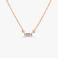 0.15CTW Baguette Diamond Necklace  customdiamjewel 10KT Rose Gold VVS-EF