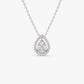 0.25CTW Pear Shaped Halo Diamond Necklace  customdiamjewel 10KT White Gold VVS-EF