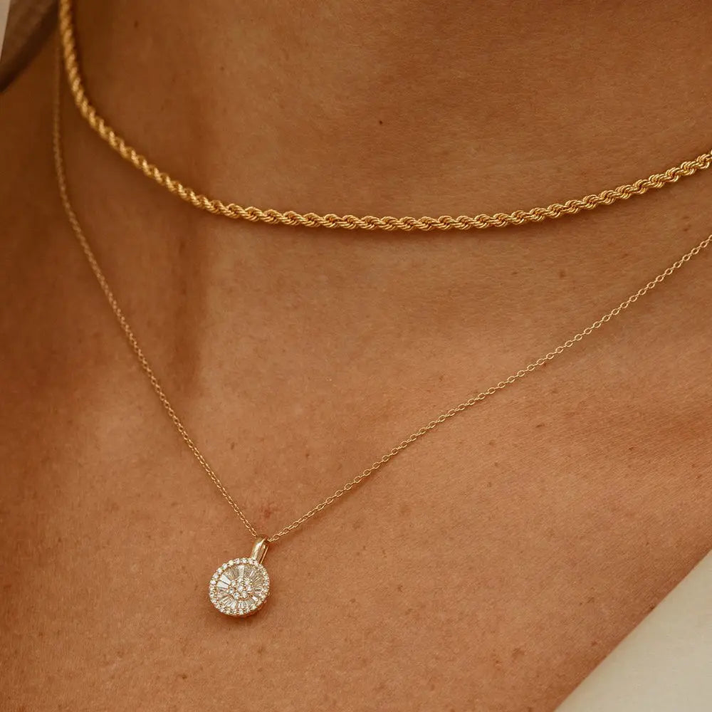 14K Solid Gold Rope Chain customdiamjewel