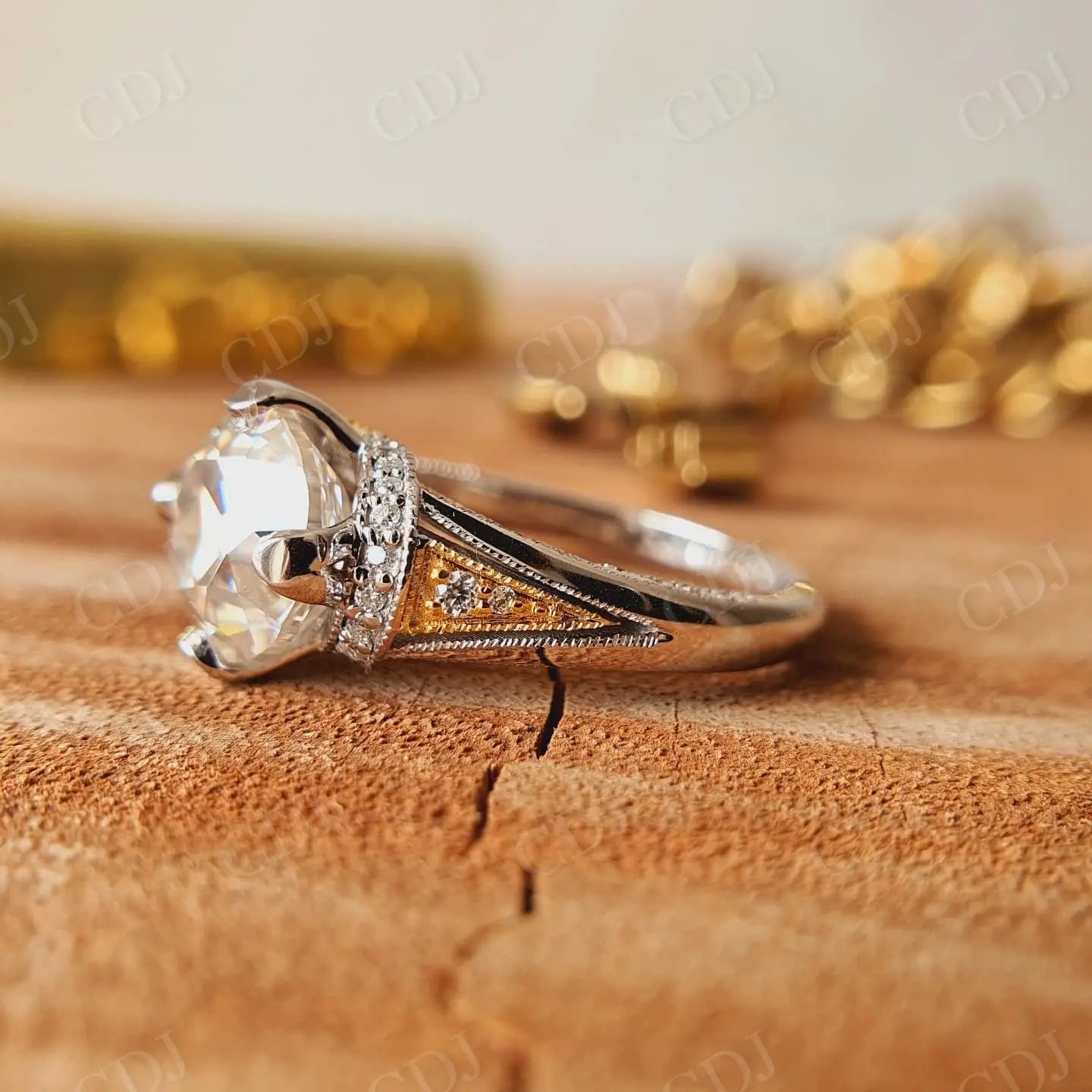 Art Deco 2.80CT Old European Cut Moissanite Engagement Ring customdiamjewel