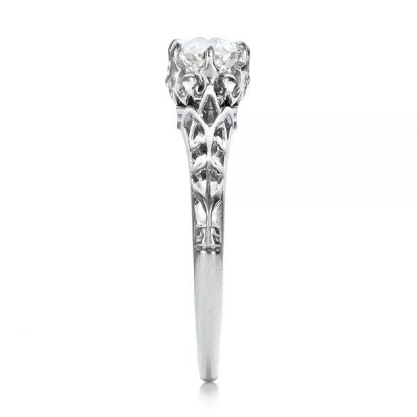 Solitaire Moissanite Edwardian Engagement Ring customdiamjewel