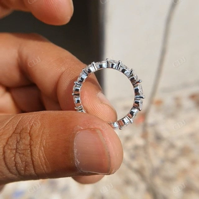 Marquise And Round Cut Moissanite Wedding Band customdiamjewel