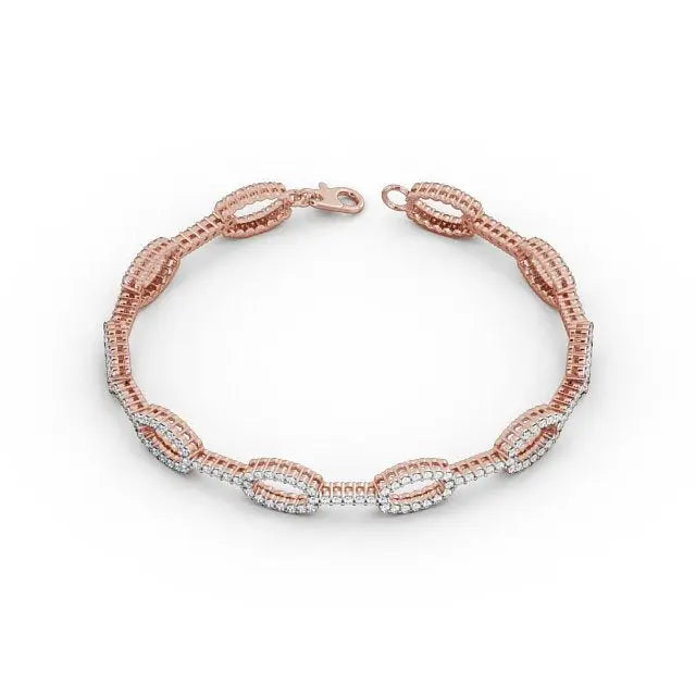 2.95CTW Designer Round Lab Grown Diamond Bracelet customdiamjewel