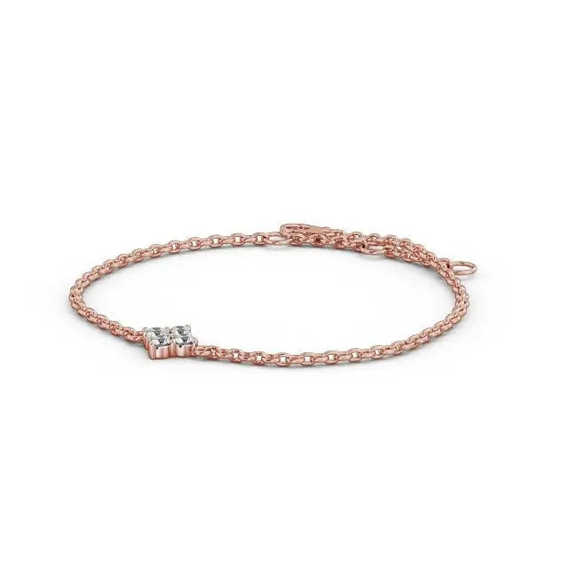 Simple 0.17CTW Round lab Grown Diamond Bracelet customdiamjewel