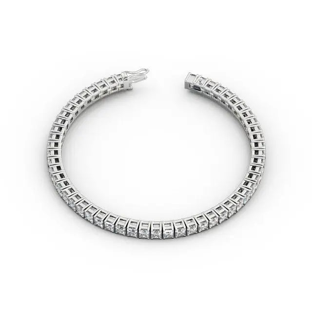 1.90CTW Princess Lab Grown Diamond Tennis Bracelet customdiamjewel