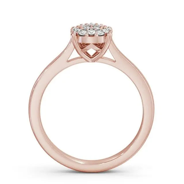 0.29CT Round Cut Cluster Lab- Grown Diamond Ring customdiamjewel