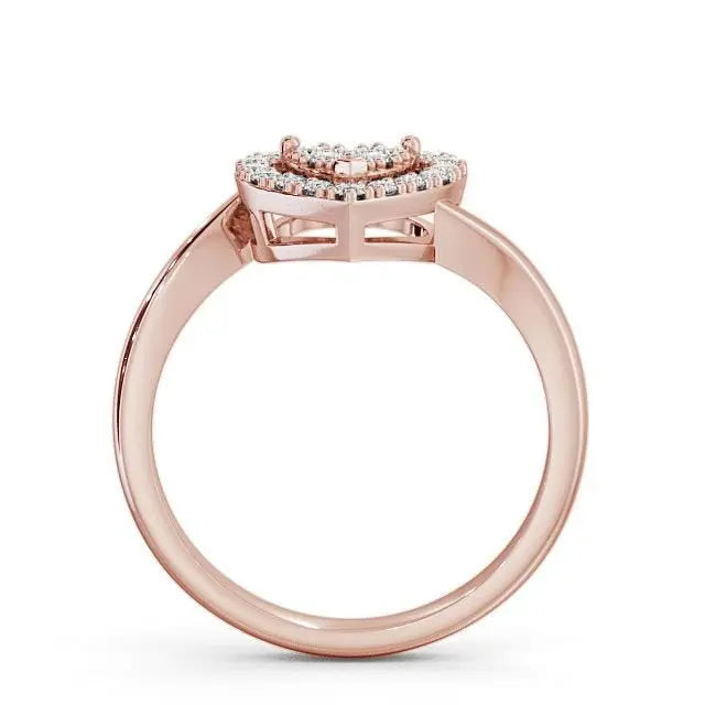 Heart Cluster 0.30CTW Lab Grown Diamond Ring customdiamjewel