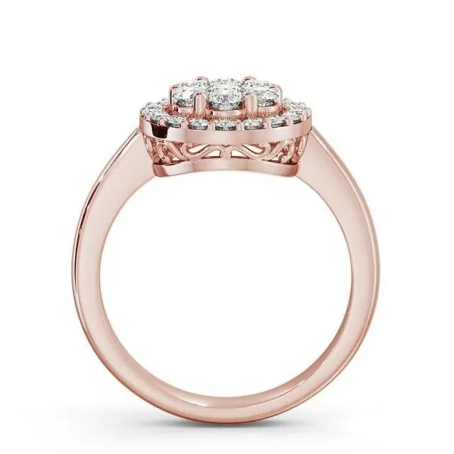 0.58CT Cluster Round Cut Lab Grown Diamond Ring customdiamjewel