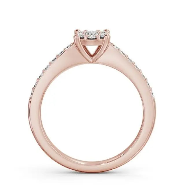 Round Cut Cluster 0.26CTW Lab Grown Diamond Ring customdiamjewel