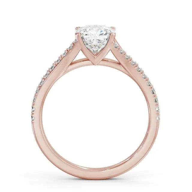 0.60CTW Split Shank Lab Grown Diamond Ring customdiamjewel