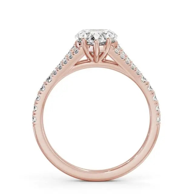 1.20CTW Heart shape Lab Grown Diamond Wedding Ring customdiamjewel