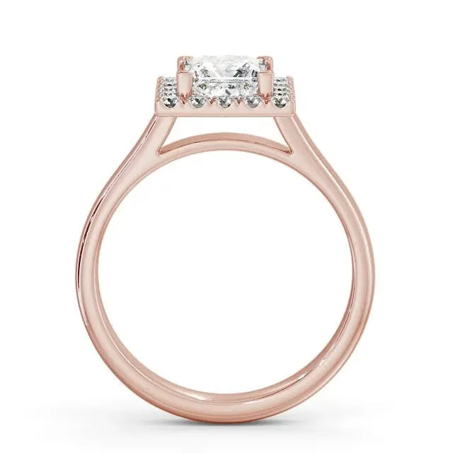 Princess Cut Halo 0.65CTW Lab Grown Diamond Engagement Ring customdiamjewel