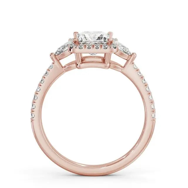 Princess Cut 0.65CTW Eternity Lab Grown Diamond Engagement Ring customdiamjewel