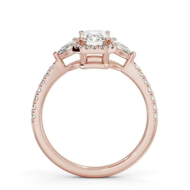Halo Radiant Cut 1CT Lab Grown Diamond Ring customdiamjewel