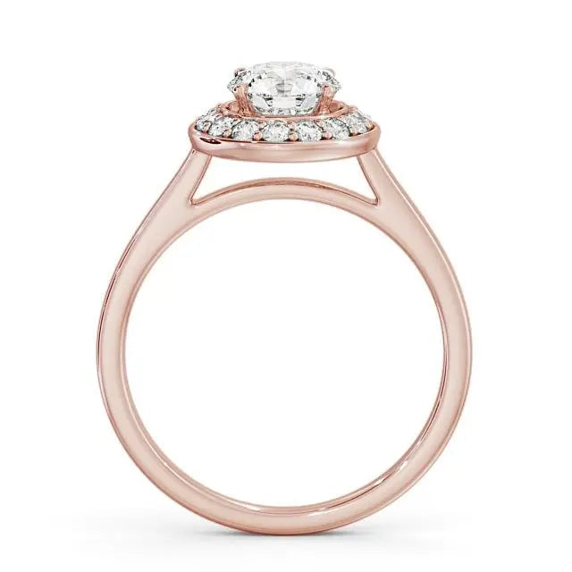 0.95CTW Halo Round Cut Lab Grown Diamond Wedding Ring customdiamjewel