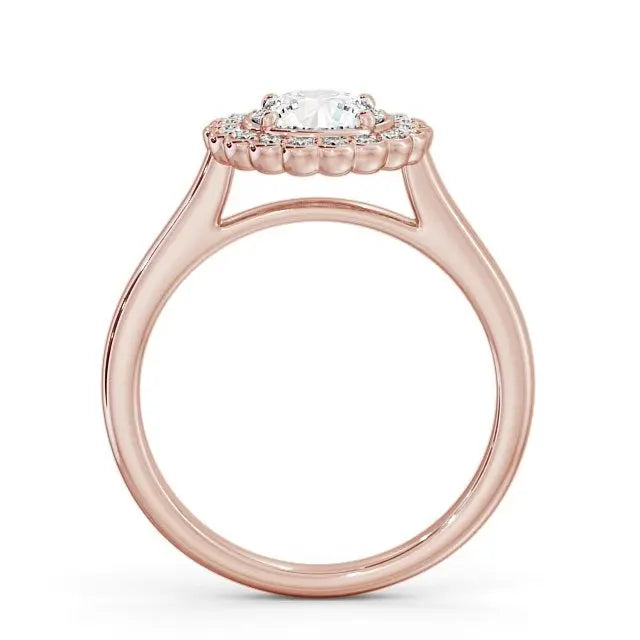 0.95CT Halo Round Lab Grown Wedding Ring customdiamjewel