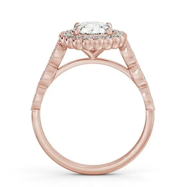 1.25CTW Halo Round Cut Lab Grown Diamond Engagement Ring customdiamjewel