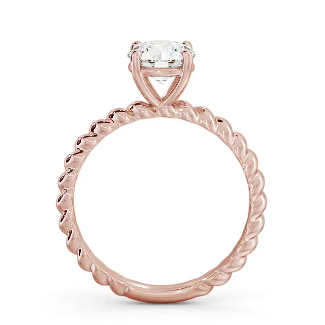 Rope Style Round Cut 2.00CT Solitaire Lab Grown Diamond Ring customdiamjewel