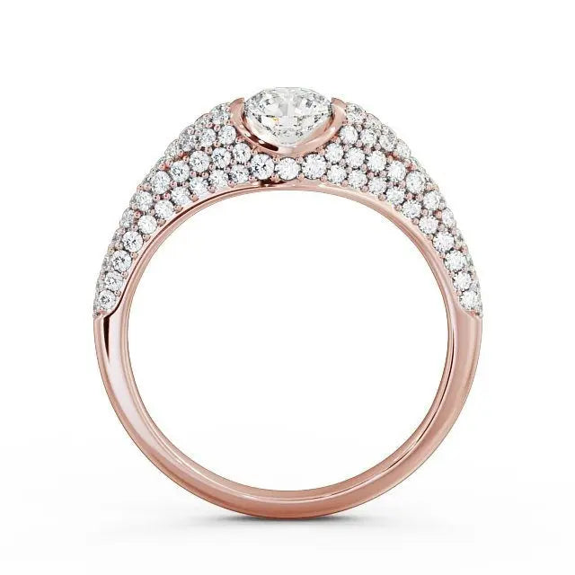 1.02CT Pave Round Cut Cluster Lab Grown Diamond Engagement Ring customdiamjewel