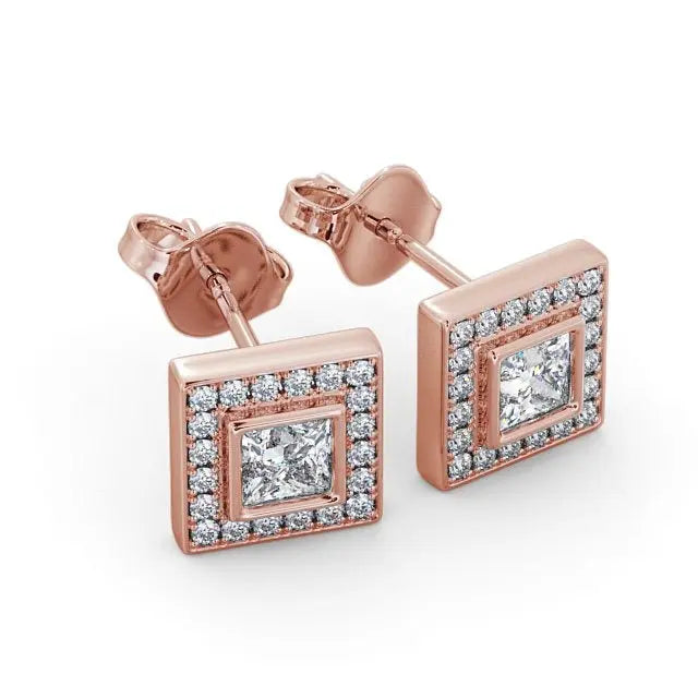 0.55CTW Dainty Square Lab Grown Diamond Earring customdiamjewel