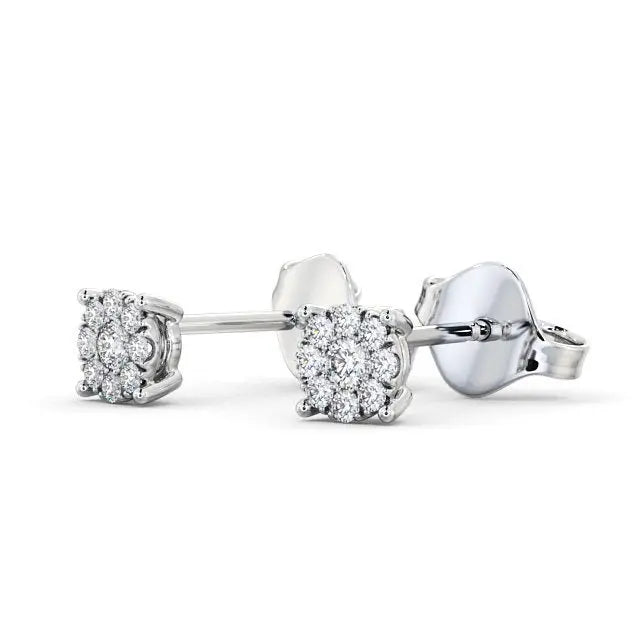 0.15CTW Cluster Halo Lab Grown Diamond Earrings customdiamjewel