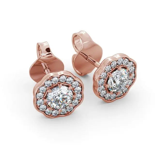 1.20CTW Halo Round Lab Grown Diamond Earring customdiamjewel