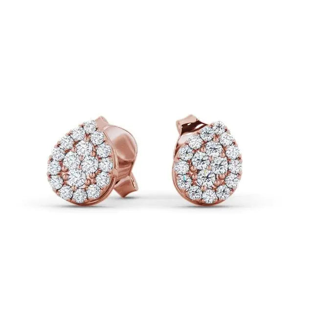 0.30CTW Pear Style Round Lab Grown Diamond Stud Earring customdiamjewel