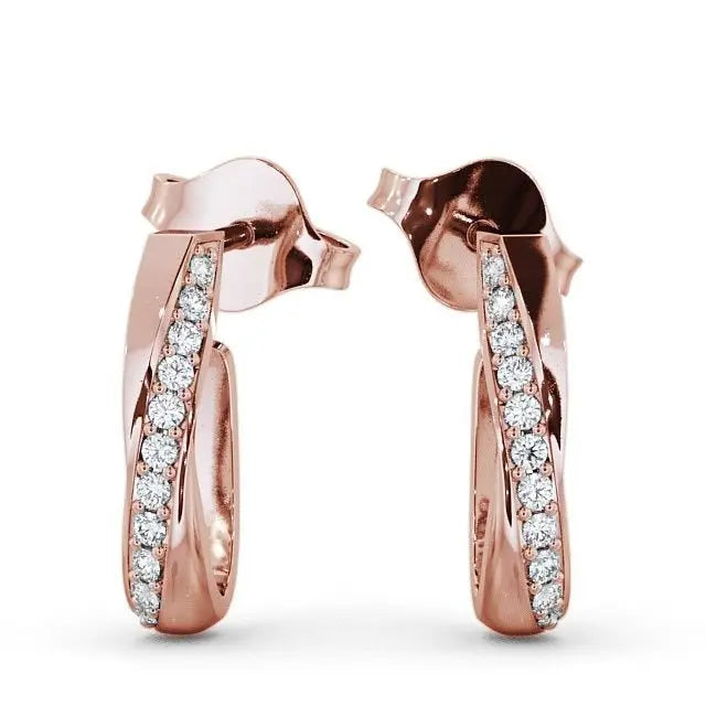 0.13CTW Fancy Lab Grown Diamond Huggie Earrings customdiamjewel