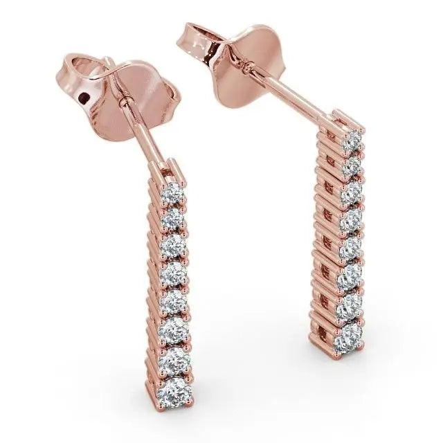 1.10CTW Lab Grown Diamond Bar Earrings customdiamjewel