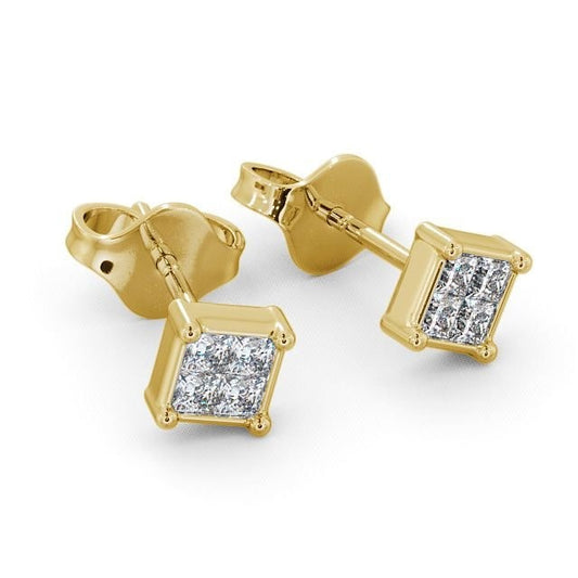 0.40CTW Princess Cut Lab Grown Diamond Stud Earrings  customdiamjewel   