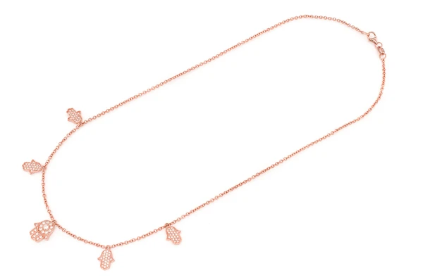 Hand of Hamsa Necklace with Stone Diamond customdiamjewel