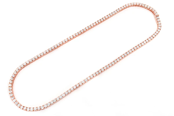 Round Cut Diamond Prong Set Tennis Necklace customdiamjewel