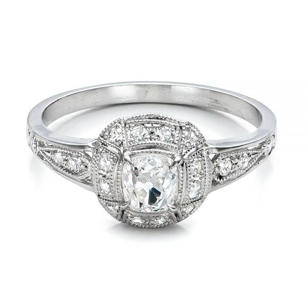 Edwardian Moissanite Engagement Ring customdiamjewel