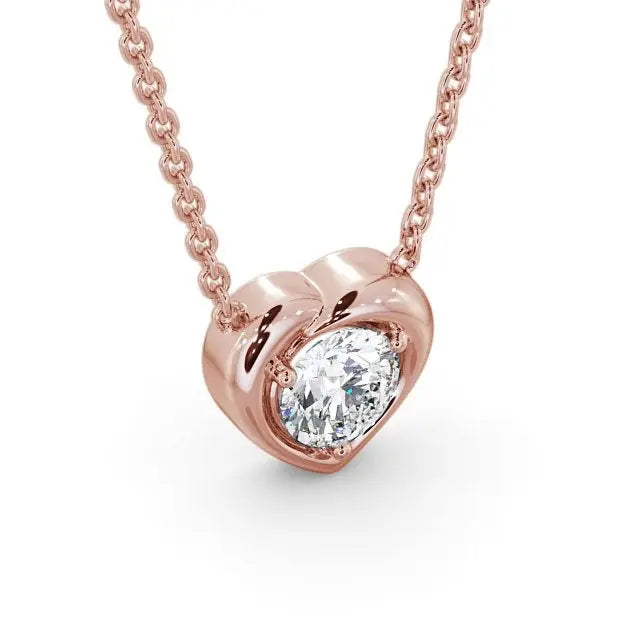 Heart Shaped 1.0CT Round Lab Grown Pendant customdiamjewel