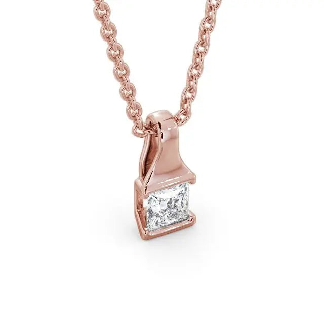 Solitaire 1.20CT Princess Lab Grown Pendant customdiamjewel