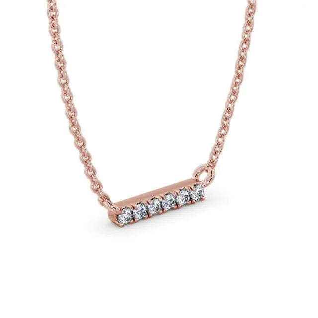 0.10CTW Lab Grown Diamond Bar Necklace customdiamjewel