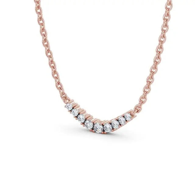 0.20CTW Curved Lab Grown Diamond Necklace customdiamjewel