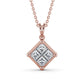 Princess Cut Cluster 0.80CTW Lab Grown Diamond Pendant  customdiamjewel 10KT Rose Gold VVS-EF