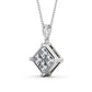 Princess Cut Cluster 0.80CTW Lab Grown Diamond Pendant  customdiamjewel   