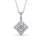 Princess Cut Cluster 0.80CTW Lab Grown Diamond Pendant  customdiamjewel 10KT White Gold VVS-EF