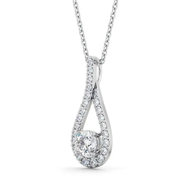Drop Shaped 0.60CTW Lab Grown Diamond Pendant customdiamjewel