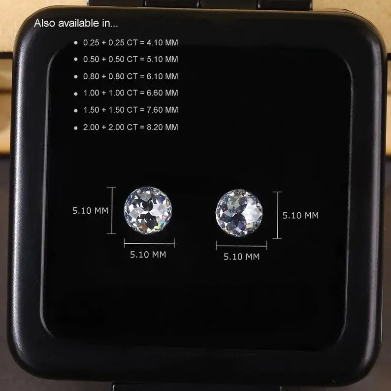 2.00CT Rose Cut Colorless Loose Moissanite customdiamjewel