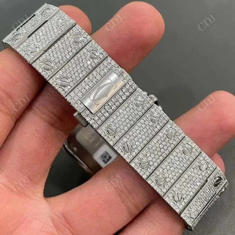 Swiss ETA Movement Date Just Cartier Diamond Watch customdiamjewel