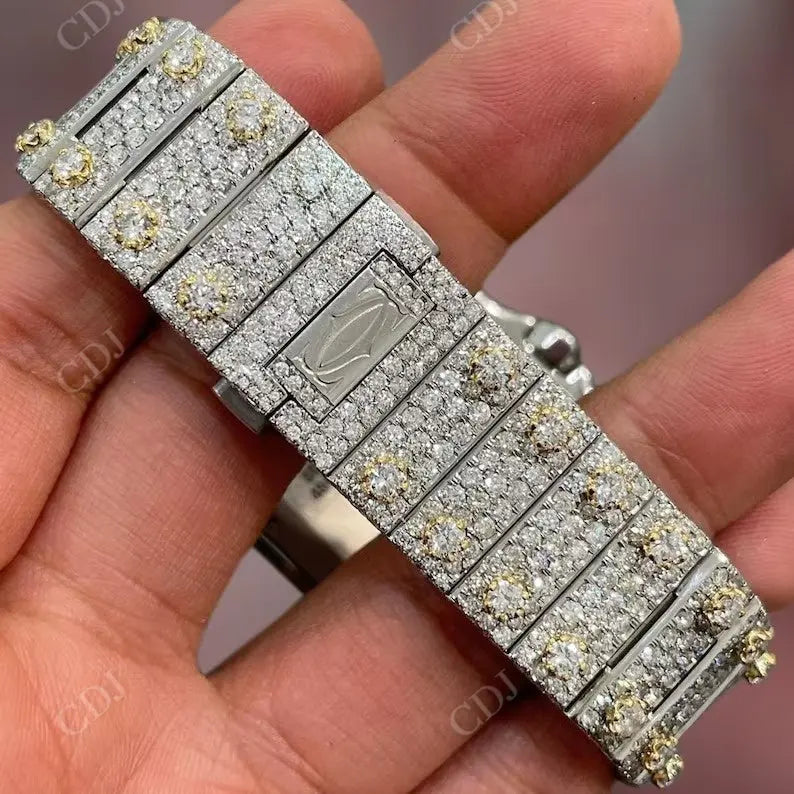 Cartier Santos Moissanite VVS Diamond Watch for Men customdiamjewel